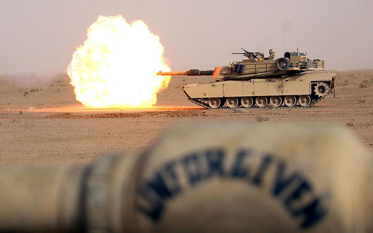 Обои на рабочий стол Танки M1A1/2 Abrams / М1А1/2 Абрамс на стрельбах