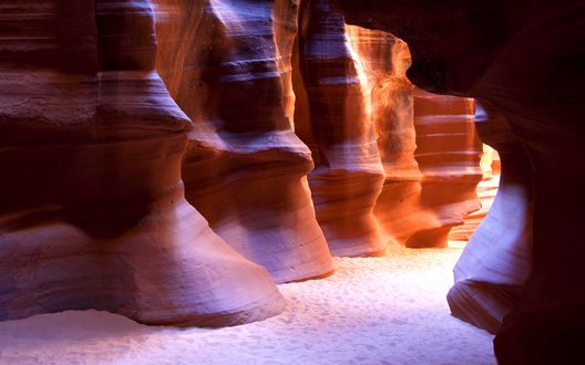 Обои на рабочий стол Каньон Антилопы / Antelope Canyon, штат Аризона / Arizona, США