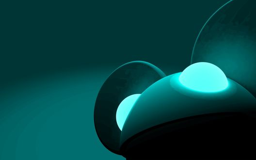 Обои на рабочий стол Deadmau5, 3d логотип в виде мыши