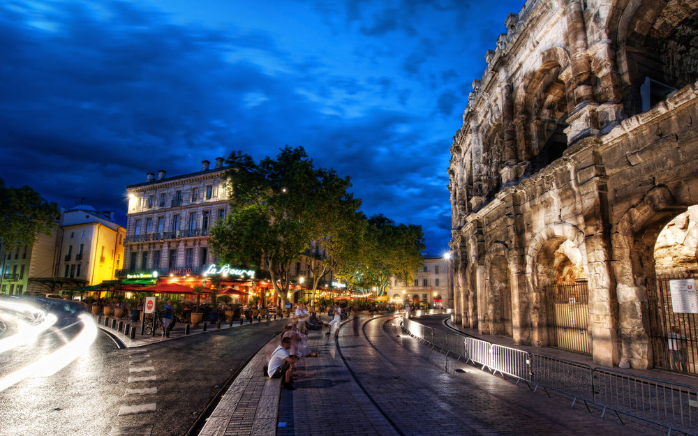 Обои для рабочего стола Ночной Колизей (Рим, Италия / Rome, Italy)