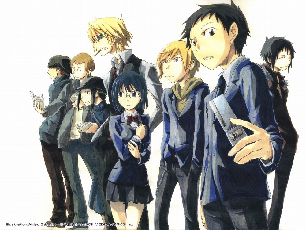Обои для рабочего стола Персонажи аниме Дюрарара / Durarara (Illustration: Akiyo Satorigi)