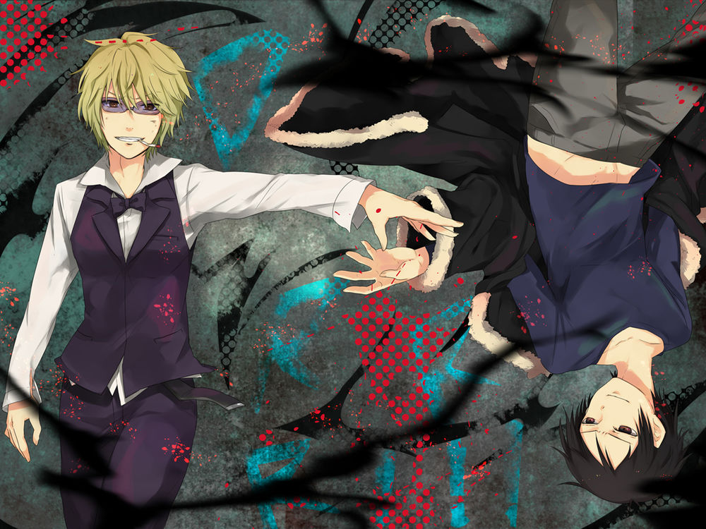 Обои для рабочего стола Шизуо и Изая из аниме Durarara