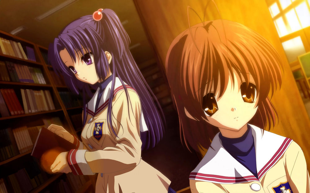 Обои для рабочего стола Нагиса и Котоми из аниме Clannad в библиотеке