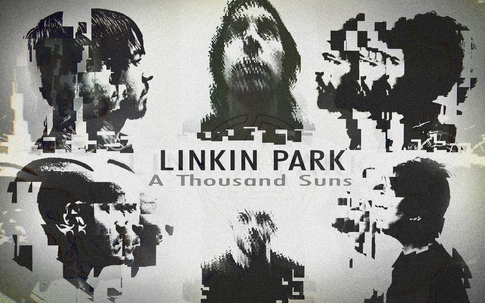 Обои для рабочего стола Портреты участников группы Linkin park (A Thousand Suns)