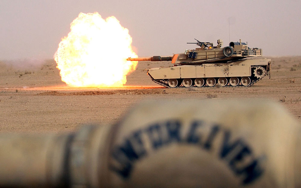 Обои для рабочего стола Танки M1A1/2 Abrams / М1А1/2 Абрамс на стрельбах