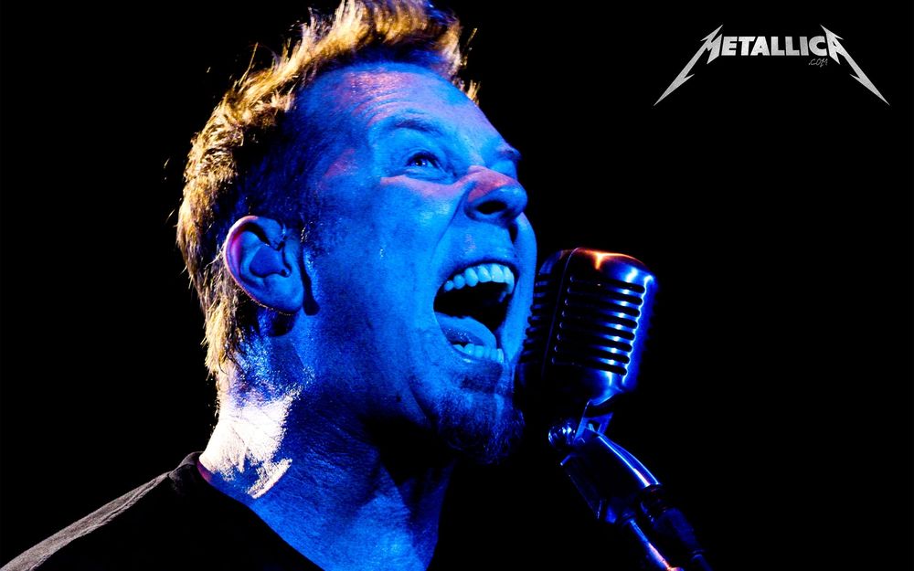 Обои для рабочего стола Легендарное пение солиста группы Metallica, Джеймса Хэтфилда / James Hetfield