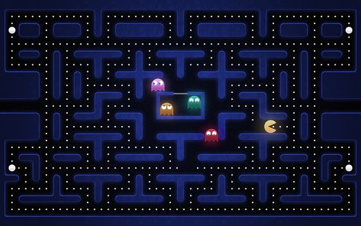 Обои на рабочий стол Компьютерная игра pac man / пэкмен / пакман