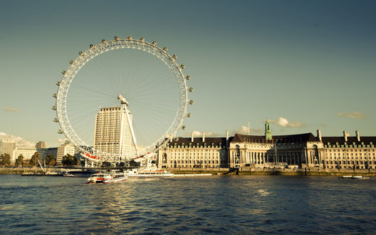 Обои на рабочий стол Колесо обозрения в Лондоне / London