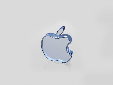 Обои на рабочий стол Стеклянный логотип Apple