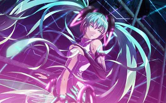 Обои на рабочий стол Вокалоид / Vocaloid Мику Хацунэ / Miku Hatsune