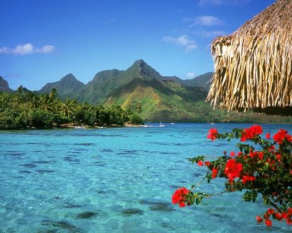 Обои на рабочий стол Гавайские острова / Hawaiian Islands, прозрачная вода не далеко от теплых берегов