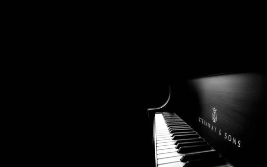 Обои на рабочий стол Черно-белое пианино (Steinway & songs)