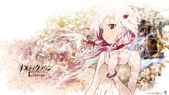 Обои на рабочий стол Инори Юдзуриха / Yuzuriha Inori из аниме *Guilty Crown / Венец Вины* (Euterpe)