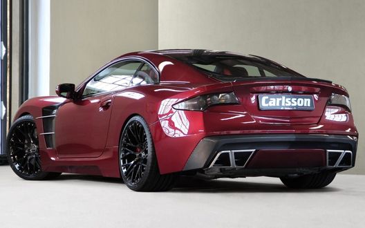 Обои на рабочий стол Красивый мерседес вишневого цвета Carlsson C25 Royale Super GT / Карлсон