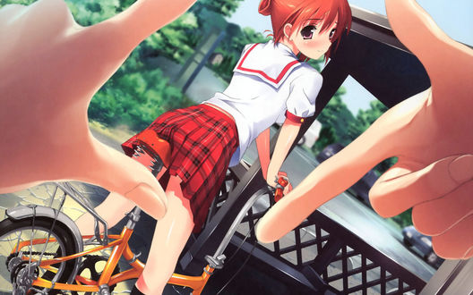 Anime chicktrainer outdoor young