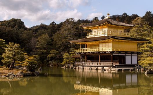 Обои на рабочий стол The Golden Pavilion / Храм Кинкакудзи (Золотой павильон) в Киото / Kyoto, Япония / Japan