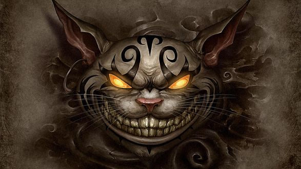 Обои на рабочий стол Улыбка Чеширского кота из игры 'Алиса в стране чудес' / 'Alice in Wonderland'