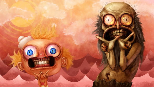 Обои на рабочий стол Удивительные злоключения Флэпджека / The Marvelous Misadventures of Flapjack, мультсериаил производства Cartoon Network