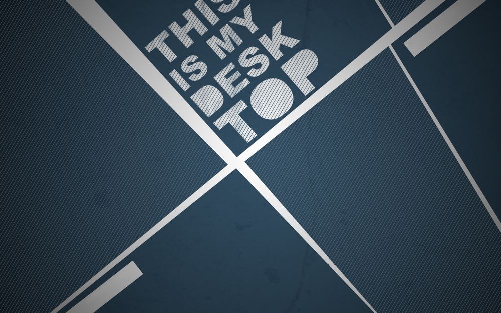 Обои для рабочего стола На сером фоне надпись This is my desk top