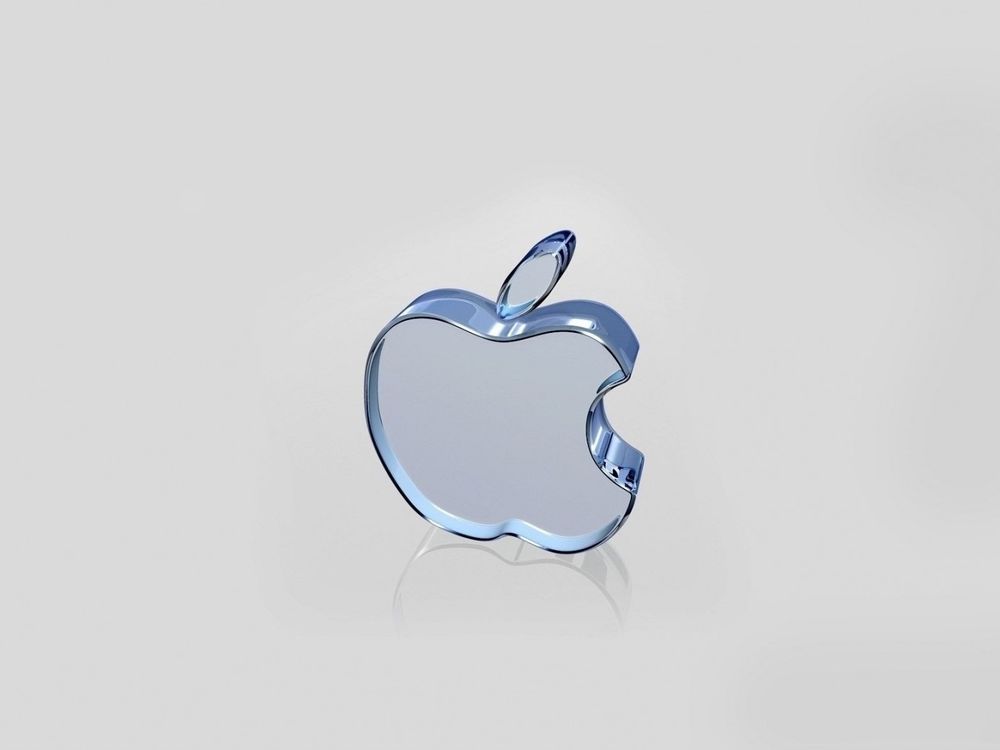 Обои для рабочего стола Стеклянный логотип Apple