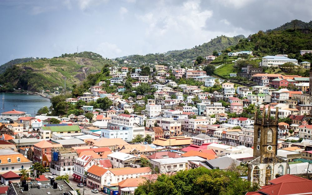 Обои для рабочего стола Пейзажи Гренады / Grenada, вид на город сверху