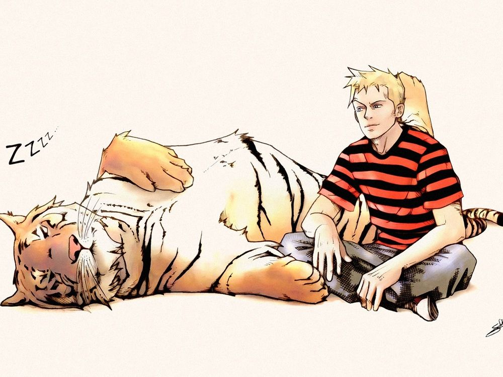 Обои для рабочего стола Кальвин и Гоббс / Calvin and Hobbes