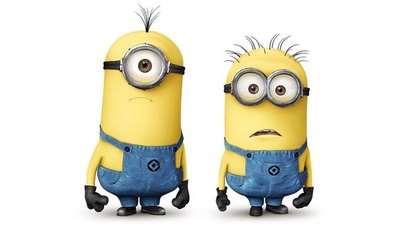 Обои на рабочий стол Два прикольных чудика из мультфильма `Гадкий Я / Despicable Me`