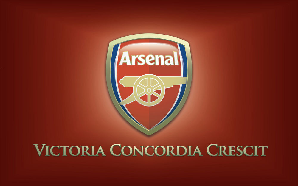 Обои для рабочего стола Знак футбольного клуба Арсенал / Arsenal (Victoria Concordia Crescit)