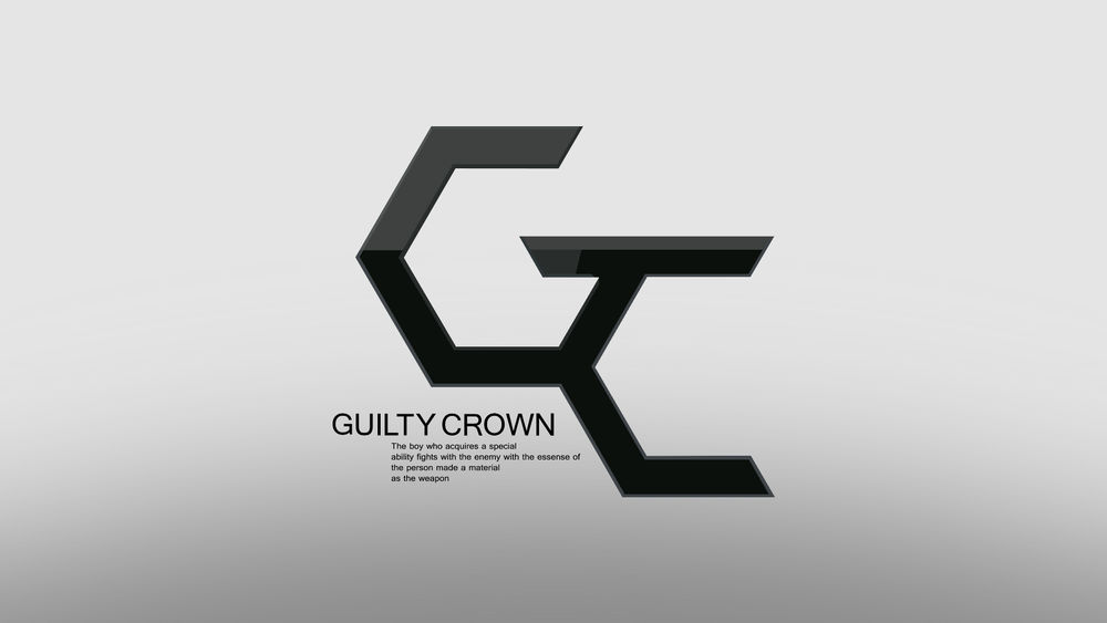 Обои для рабочего стола Логотип из аниме Корона Вины (GUILTY CROWN The boy who acquires a special ability fights with the essense of the person made a material as the weapon)