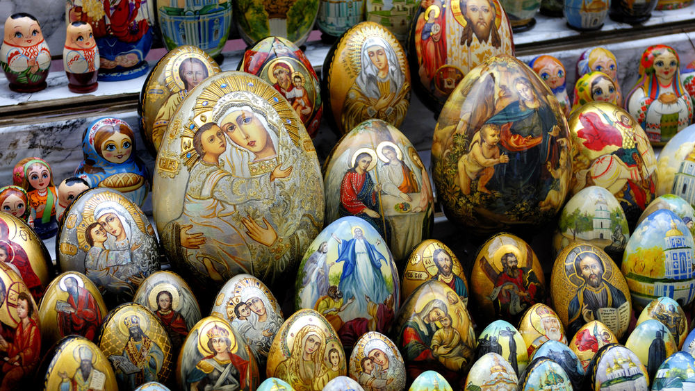 Обои для рабочего стола Расписные пасхальные яйца