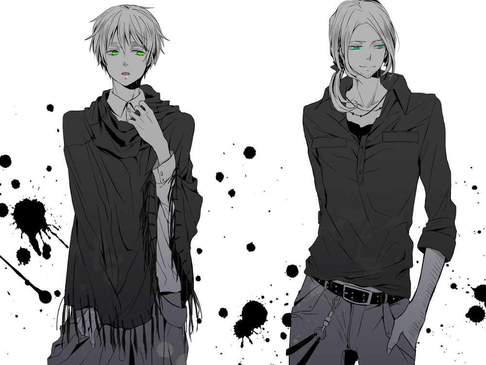 Обои для рабочего стола Англия и Франция из аниме Hetalia