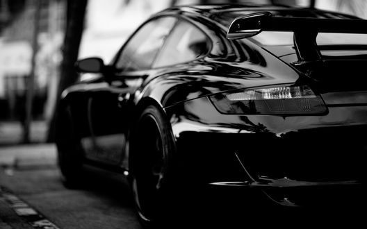 Обои на рабочий стол Черный Porsche 911 / Порш 911