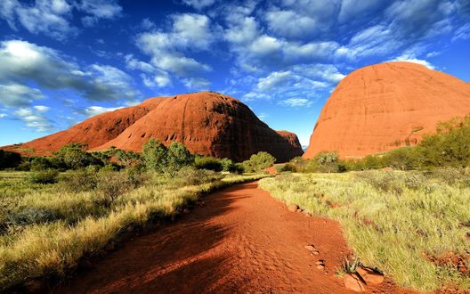 Обои на рабочий стол Дорога к ущелью Валпа в Австралии / Walpa Gorge Australia