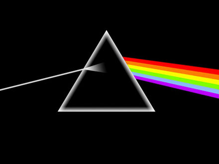 Обои на рабочий стол Обложка альбома рок группы Pink Floyd 'The Dark Side of the Moon'