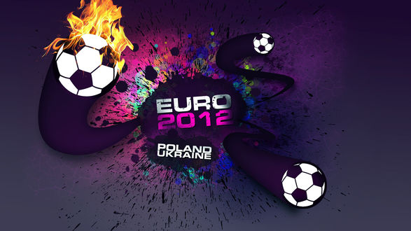 Обои на рабочий стол Реклама к ЕВРО 2012 / EURO 2012, Польша, Украина / Poland, Ukraine