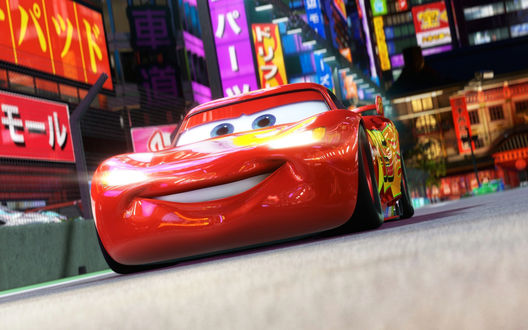 Обои на рабочий стол Молния Макквин из мультфильма Тачки 2 / Cars 2