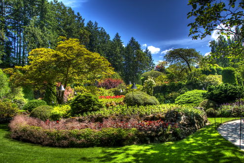 Обои на рабочий стол Сады Бушарт / Butchart Gardens , Канада / Canada