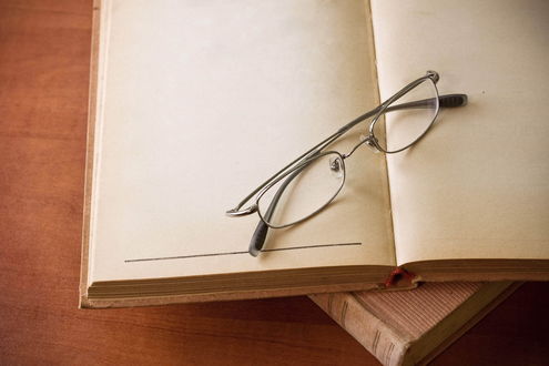 Обои на рабочий стол Очки лежат на книге