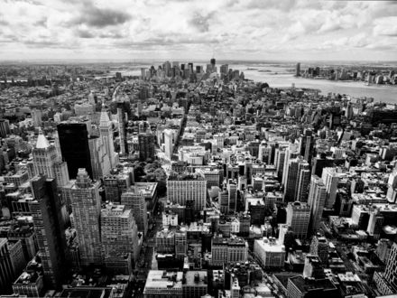 Обои на рабочий стол Черно-белый Нью-Йорк / New York City