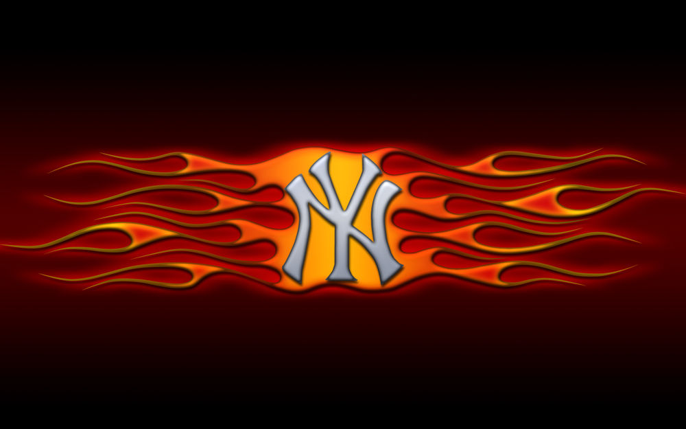 Обои для рабочего стола Логотип Нью Йорка / New York в огне