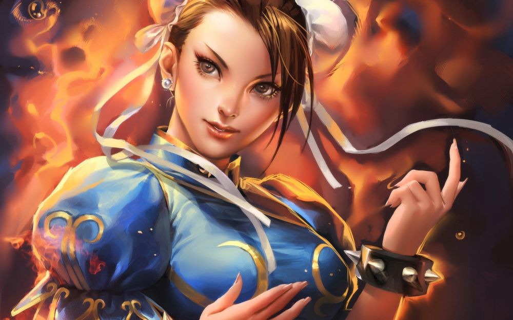 Обои для рабочего стола Чун Ли / Chunli персонаж из игры Street Fighter / Уличный боец