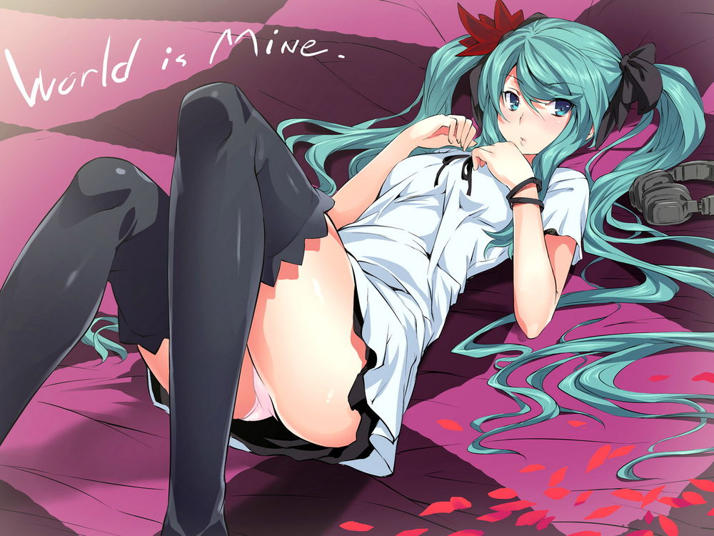 Обои для рабочего стола Voaloid Hatsune MIku / Вокалоид Мику Хатсунэ (World Is Mine)