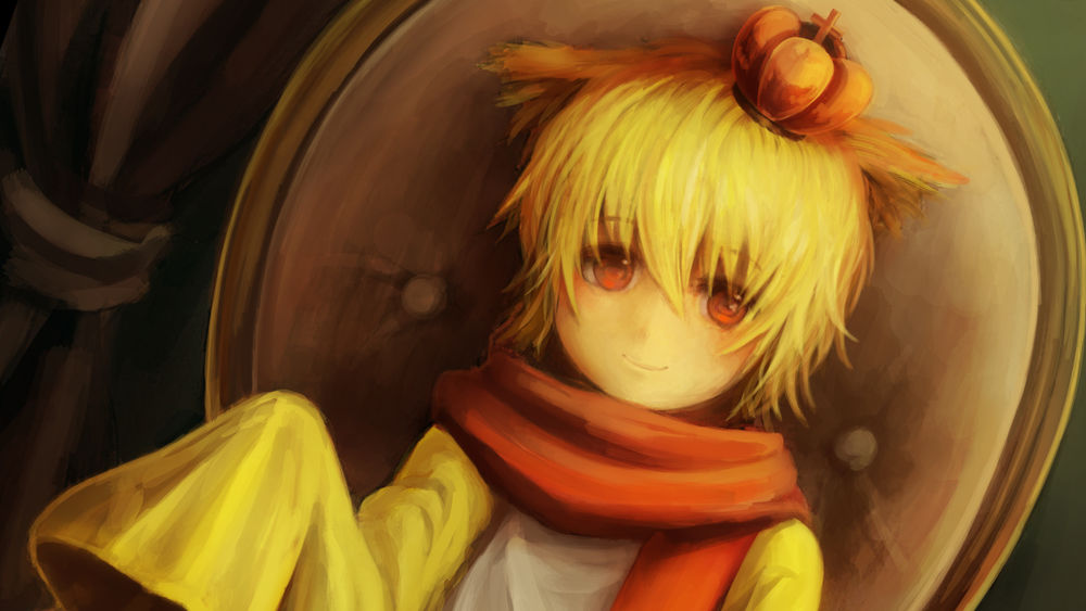 Обои для рабочего стола Sakutaro / Сакутаро из аниме Когда плачут чайки / Umineko no Naku Koro ni в короне сидит на троне