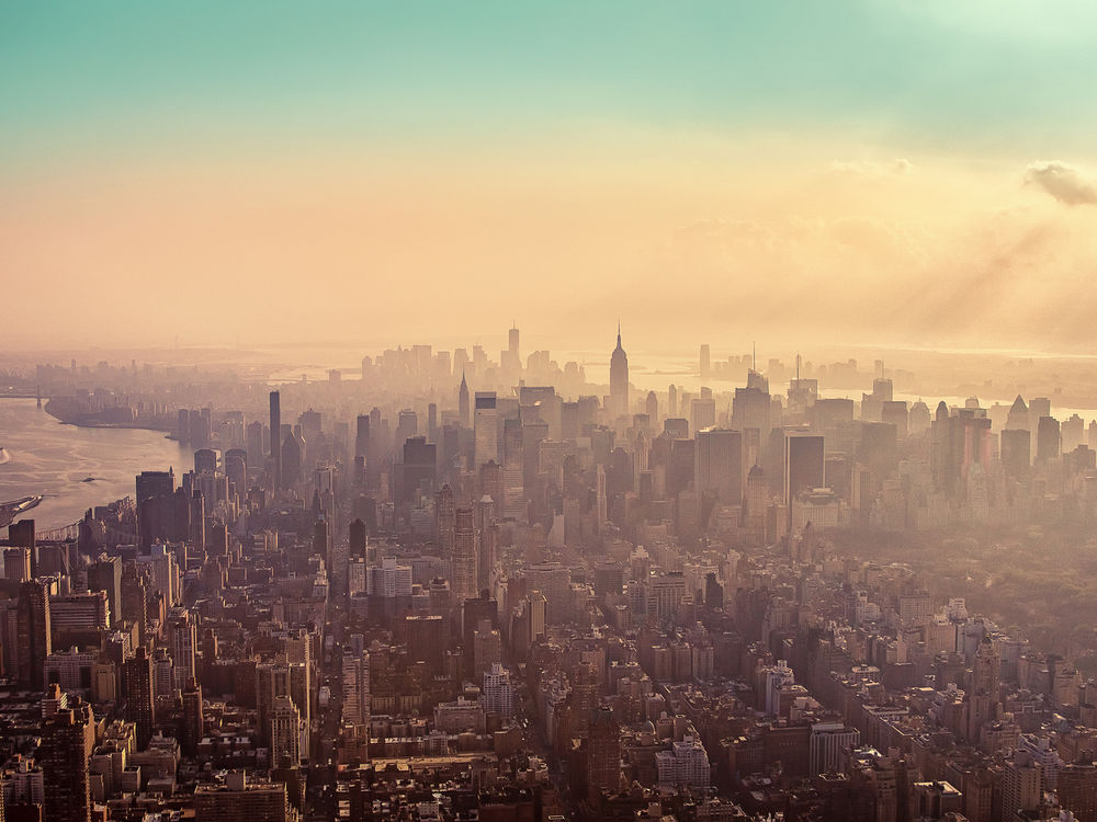 Обои для рабочего стола Вид на город Нью-Йорк / New York City
