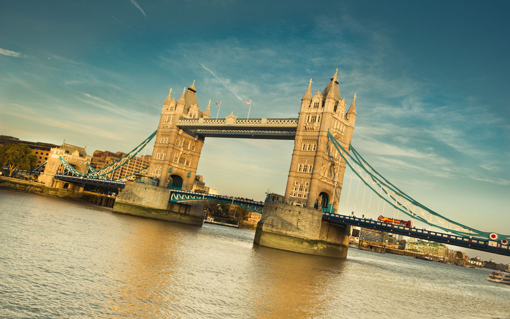 Обои для рабочего стола England / Англия, Лондон / London, вид на Tower Bridge / Тауэрский мост