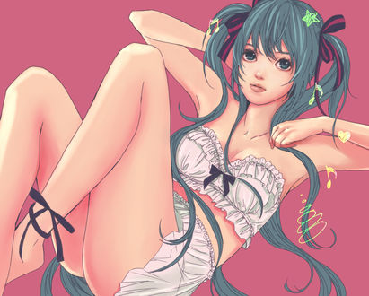 Обои на рабочий стол Вокалоид Мику Хатсуне / Vocaloid Miku Hatsune