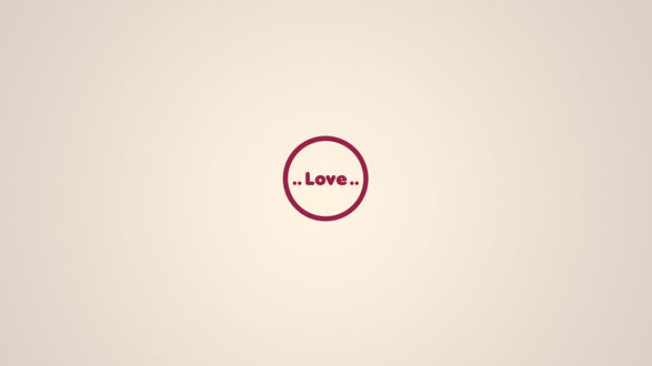 Обои на рабочий стол На розоватом фоне написано Love \ Любовь