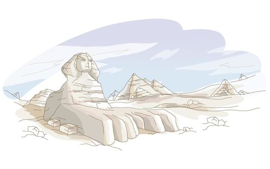 Обои на рабочий стол Пирамиды и сфинкс в Египте / Egypt