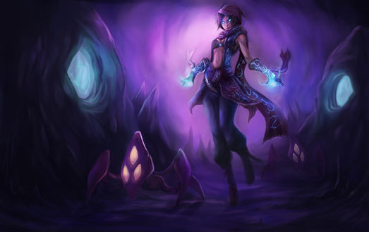 Обои на рабочий стол Женская версия Мальзахара / Malzahar из игры League of Legends / Лига Легенд