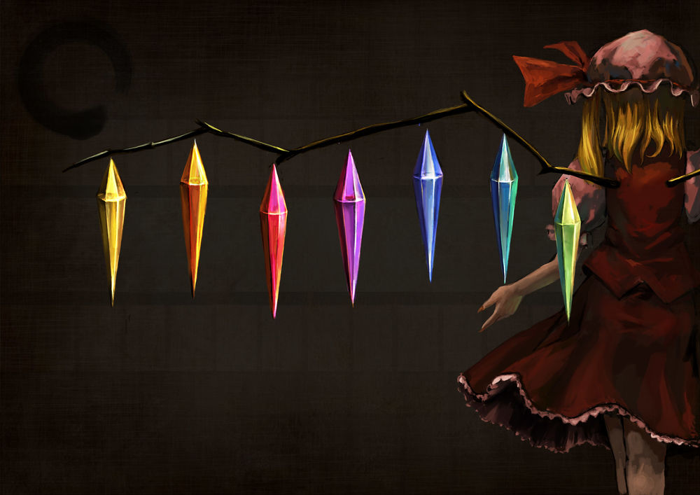 Обои для рабочего стола Flandre Scarlet / Фландр Скарлет из аниме-игры Тохо / Touhou Project